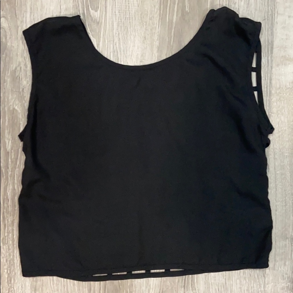 PacSun Black Shortsleeve with Checkered Back